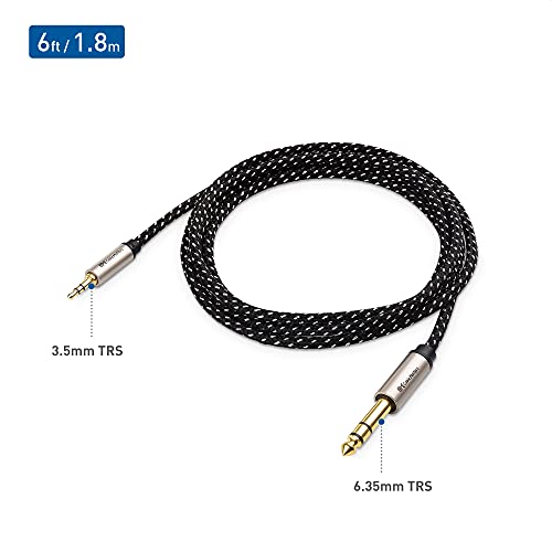 Cable Matters Braided 3.5mm to 1/4 Inch Audio Cable, 6ft - size: 6 Feet