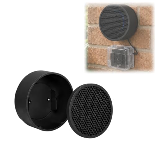 Protective Weather Cover Compatible With Echo Dot (3rd Gen) | Durable Water-Resistant Sleeve, Snug-Fit Outdoor Shield for Patio, Porch, and Garden - Black