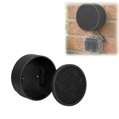 Protective Weather Cover Compatible With Echo Dot (3rd Gen) | Durable Water-Resistant Sleeve, Snug-Fit Outdoor Shield for Patio, Porch, and Garden - Black