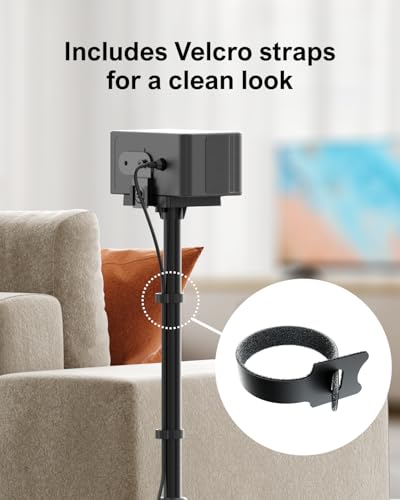 ULTIMEA Speaker Stands Pair, Height Adjustable Speaker Stand, Extends 24.4" to 36.6", Holds 6.6 lbs, Compatible with VIZIO, Sony, Bose, Polk, ULTIMEA Poseidon Series Surround Sound Speaker, Steady 300