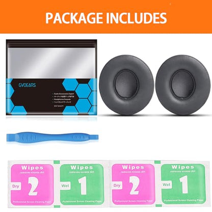 Thicker Ear Pads Cushions for Beats Solo 2 & Solo 3 Headphones Earpads | Solo 2.0/Solo 3.0 Wireless & Wired Covers with Stronger Adhesive Thicker Foam(Grey) - color: Gray