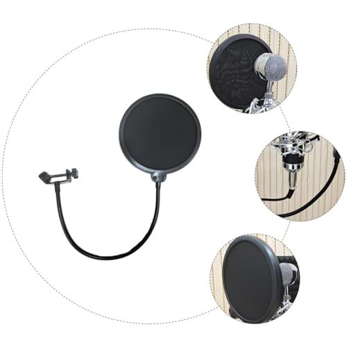 Double Layer Microphone Mic Shield with Swivel Mount for Recording