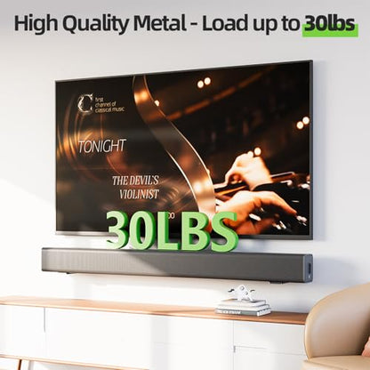 USX MOUNT Soundbar Mount for Samsung, Sony, LG, Vizio, Bose, Onn & More Sound Bar Mounts-Universal Soundbar Mounting Bracket Under TV, Floating Speaker Wall Mount 1 Pair Soundbar Shelf - size: Soundbar Mount up to 30 lbs
