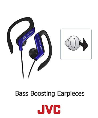 JVC HAEBR80B Sports Clip Headphones (Black) - color: Black