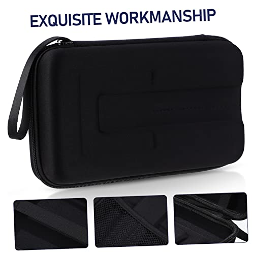Kisangel Portable Dual Microphone Storage Bag with Padded Dividers and Receiver Compartment Compact Hard Case for Travel and Organized Mic Protection