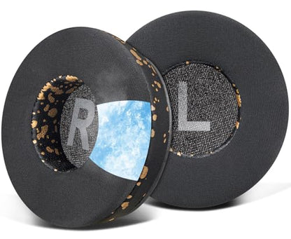 SOULWIT Cooling Gel Earpads Replacement for Logitech H390/H391/H600/H609/H760 Headphones, Ear Pads Cushions with Noise Isolation Foam, Added Thickness - Black Gold - color: Black Gold