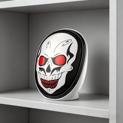 Portable Bluetooth Speaker, 5W Loud Stereo Sound, Horror Ghost LED Speaker | Halloween Skull Speaker with Flash Lights, Mini Wireless Speaker, TWS Pairing, Support TF Card, USB Cable for Party Holiday