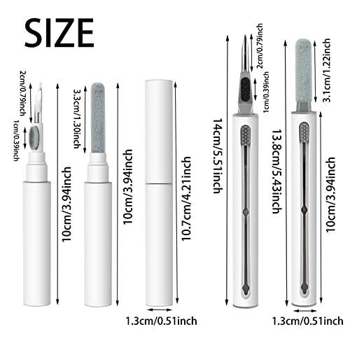 2pcs Cleaner Kit, Multi-Function Cleaner Kit for Bluetooth Camera Earphone Computer (White)