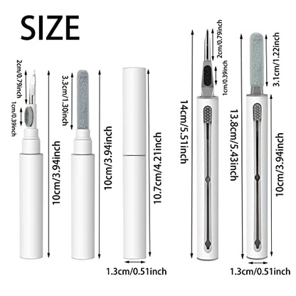 2pcs Cleaner Kit, Multi-Function Cleaner Kit for Bluetooth Camera Earphone Computer (White)