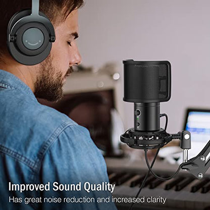 FIFINE T683 USB Microphone Kit with Arm Stand for Podcast, Recording