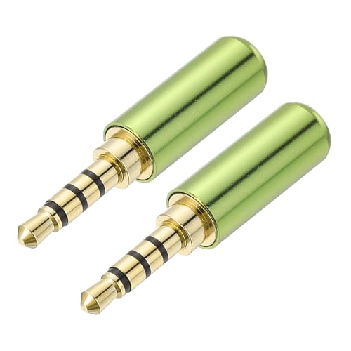 MECCANIXITY 2Pcs 3.5mm Replacement Repair Plug Jack 4 Pole Green - color: Green