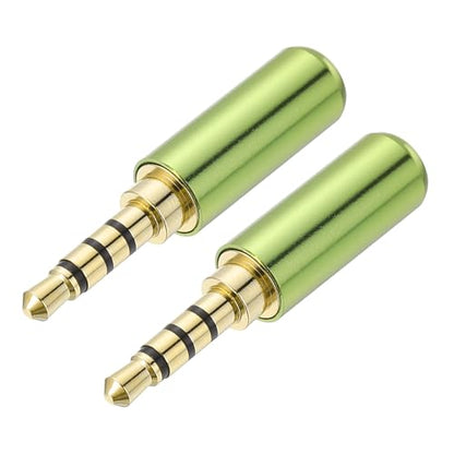 MECCANIXITY 2Pcs 3.5mm Replacement Repair Plug Jack 4 Pole Green - color: Green