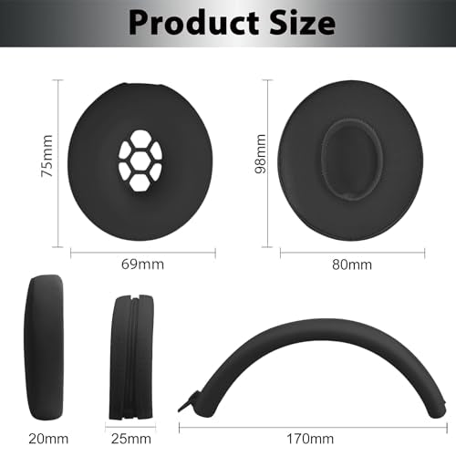 Adhiper Solo3 Ear Pads & Ear Covers & Headband Cover for Beats Solo 3 & Solo 2 Wireless Headphones, Protein Leather Solo3 Earpad Replacement Accessories Silicone Sweat Covers - Black - color: Black