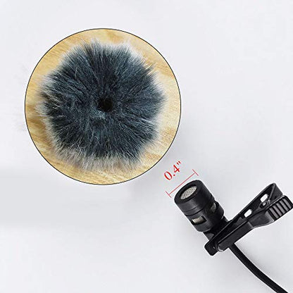 Lavalier Wind Muff 2 Pack Lapel Microphone Wind Muff 0.2/0.4 Inch Furry Lav Windscreen Windproof Wind Screen (0.4inch, Black/White) - color: Black/White, size: 0.4inch 2pcs