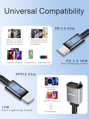 Bluetooth Car Adapter with Retractable Charger,[Upgrade] Bluetooth 5.4 FM Transmitter for Cars, 4 in 1 Fast Car Charger 69W, Handsfree Call, 2*Retractable Cable for iPhone 17/16/15/14, Galaxy-Silver - color: Silver