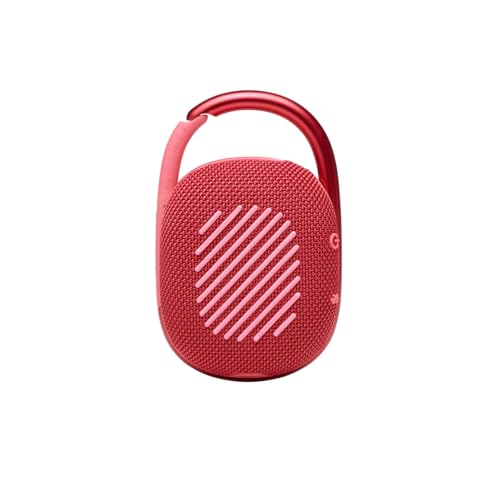 JBL Clip 4 - Portable Mini Bluetooth Speaker, big audio and punchy bass, integrated carabiner, IP67 waterproof and dustproof, 10 hours of playtime, speaker for home, outdoor and travel (Red) - color: Red