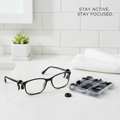 12 Pairs Silicone Eyeglass Ear Hooks, Anti-Slip Retainers for Glasses & Sunglasses, Assorted Sizes for Secure Fit During Sports and Daily Wear