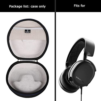 Tourmate Hard Travel Case for M-Audio HDH40 Over Ear Headphones/SteelSeries Arctis 3 Console - Stereo Wired Gaming Headset/Turtle Beach Recon Spark Gaming Headset, Protective Carrying Storage Bag