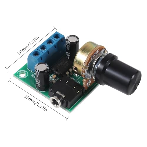 3pcs LM386 Mini Audio Amplifier Board DC 3-12V Volume Adjustable Control LM386 Audio Power Amplifier Module Support 0.5W-10W Speakers(Pack of 3) - color: 3pcs