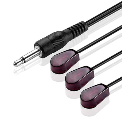 TNP 듀얼 IR 이미터 케이블, AV 수신기 및 TV용 3m 3.5mm 익스텐더 | 케이블 박스, Xbox One 및 숨겨진 홈 시어터 장치용 2개의 접착 눈이 있는 적외선 블래스터 연장 케이블 - size: 3 IR Eye Emitter