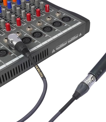 4Ft Right Angle 3Pin XLR Male to 3Pin XLR Female Audiao Cable, Mixer, Microphone,Amplifier Audio Cable - 2-Pack - size: 4Feet