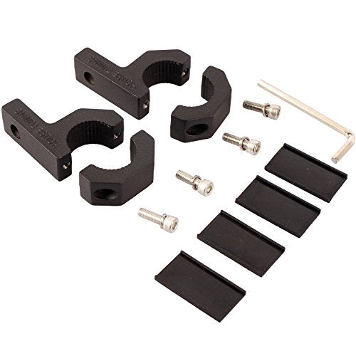 1.0 inch Holder Clamp Aluminum (25mm Diameter) Tube Clamps Mount Bracket Horizontal Bar Clamp kit for Work Light Bar(2pcs-1.0" Clamp) - size: 1.0"