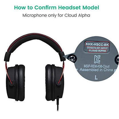 Replacement Game Mic for Kingston HyperX Cloud Alpha Gaming Headset | 3.5mm Headphone Microphone Boom