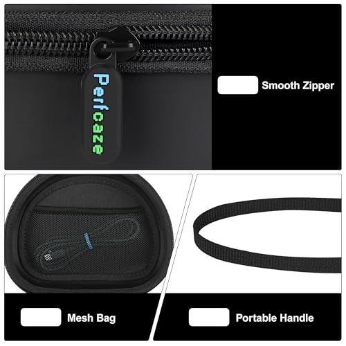 Hard Headphone Case for JLab JBuds Lux ANC/Raycon The Everyday, Black | Foldable Over-Ear Headphones Travel Carrying Case,Mesh Pocket,Hard Eva Shell - color: Black