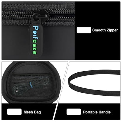 Hard Headphone Case for JLab JBuds Lux ANC/Raycon The Everyday, Black | Foldable Over-Ear Headphones Travel Carrying Case,Mesh Pocket,Hard Eva Shell - color: Black