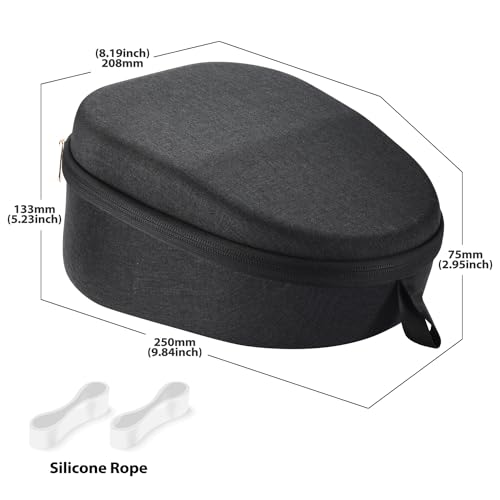 YaoshanTuda Hard Case for PS5 Pulse Elite Headset, Travel Bag | EVA hard shell + soft lining protects from drops & scratches. Built-in cable storage. Lightweight with carry handle. - color: Black