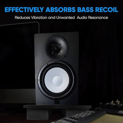 Pyle Sound Dampening Speaker Riser Foam - Audio Acoustic Noise Isolation Platform Pads Recoil Stabilizer w/ Rubber Base Pad For Studio Monitor, Subwoofer, Loud Speakers - PSI21 (22.3 x 15 x 3 Inch) - size: 22.3" x 15.0" -inches