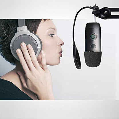 Yeti X Mic Pop Filter with Foam Windscreen - 4 Inch 3 Layers Wind Pop Screen Mask Shield and Foam Wind Cover For Blue Yeti X Mic to Improve Sound Quality by YOUSHARES