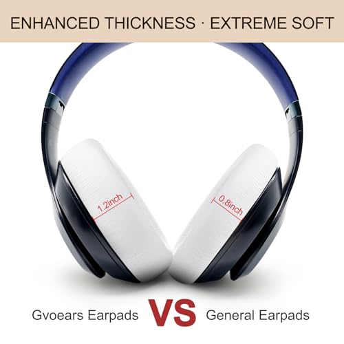 Studio Pro Ear Pads Replacement - GVOEARS Ear Cushions for Beats Studio Pro Wireless Over Ear Headphones, Protein Leather Strong Adhesive (White) - color: White