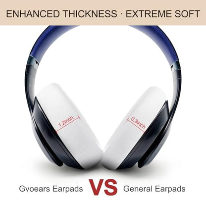Studio Pro Ear Pads Replacement - GVOEARS Ear Cushions for Beats Studio Pro Wireless Over Ear Headphones, Protein Leather Strong Adhesive (White) - color: White