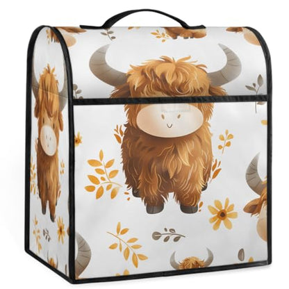 Kitchen Aid Mixer Cover Compatible with 6-8 Quarts, Cover for Ktchen Aid Stand Mixer, Kitchen Aid Dust Cover for Mixers, Kitchen Aid Bowl Lift Mixer Appliance Covers Highland cow - color: Highland cow