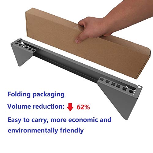 2U Steel Wall Mountable Simple Vertical Network Equipment Rack | Horizontal Under Desk Bracket for 19" Standard Network, AV, Studio Equipment Including Hardware for Assembly(2U) - size: 2U