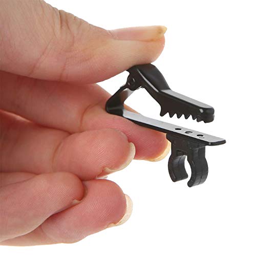 4pcs Metal Black Lapel Microphone Clip for Lapel Microphone, 6mm