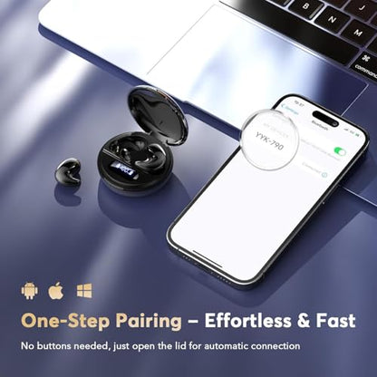 Open Ear Bone Conduction Headphones，,Over Ear Earbuds with Ergonomic Earhook,Bluetooth Headphones 5.4 with Smart Digital Display,50H Playtime Translation Earbuds Real Time - AI 144 Language10