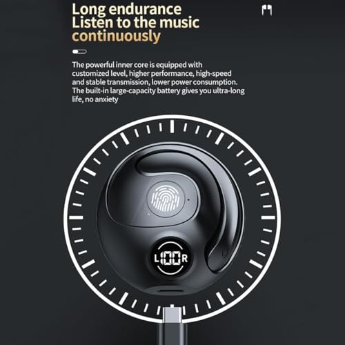 On-Ear Wireless Headset with Microphone Wireless Bluetooth Headphones with Digital Display Charging Case,Ultra-Comfort,Lightweight Design for Workout Driving Walking,White - color: White