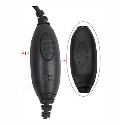 KENMAX® 2 Pin Headband Microphone Mic Earpiece for Two Way Radio BaoFeng UV-5R UV-B5 UV-B6 BF-888S WOUXUN TG-UV2 KG-UVD1P PUXING PX-888K Keenwood TK-3107 - color: Pack of 10
