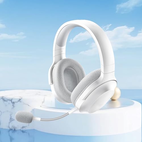 Gaming Mic, Headset Microphone for Barracuda X Gaming Headset Mic Replacement 3.5mm Microphone Professional 3.5mm Detachable Gaming Boom Microphone (White)