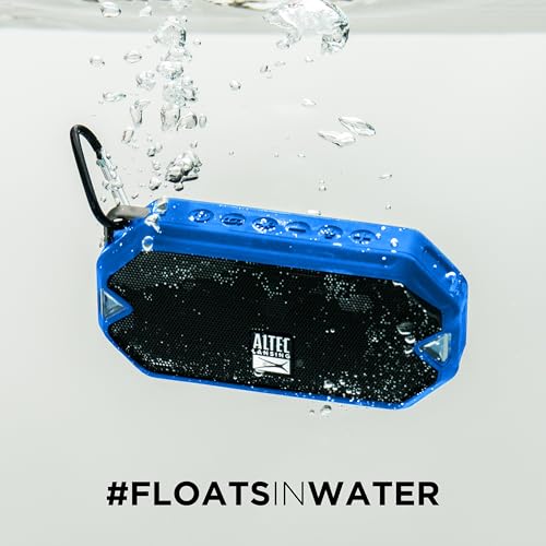 Altec Lansing - HydraMini Wireless Bluetooth Speaker, IP67 Waterproof USB C Rechargeable Battery with 6 Hours Playtime, Compact, Shockproof, Snowproof, Everything Proof (Royal Blue) - color: Royal Blue