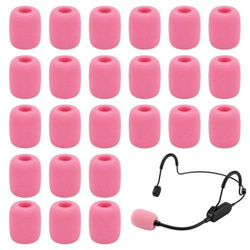 24pcs Microphone Cover Foam Set, Microphone Covers, Universal Mic Cover Foam for Studio Recording, Karaoke, Live Performance, Compatible with Various Microphone Models