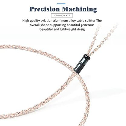 MMCX Plug 5N OFC Copper+Graphene Earphone Replacement Cables for SHURE SE846 SE535 SE425 Xelento Remote T8iE T9iE Fidue A83 Sirius MkII Dunu DK3001Pro DK4001 UE900S W60 W80 (4.4mm Plug, MMCX)