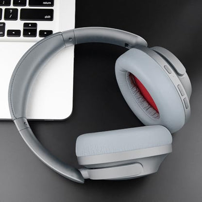 SOULWIT Professional Earpads Cushions Replacement for 1MORE SonoFlow/SonoFlow SE/SonoFlow Pro Headphones, Ear Pads with Soft Protein Leather, Noise Isolation Foam - Grey - color: Grey