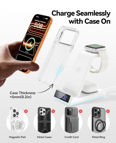 Wireless Charging Station, 7 in 1 Wireless Charger Foldable Charger Stand