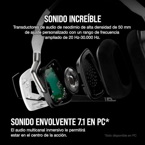 Corsair Void RGB Elite Wireless Gaming Headset – 7.1 Surround Sound – Omni-Directional Microphone – Microfiber Mesh Earpads – Up to 40ft Range – iCUE Compatible – PC, Mac, PS5, PS4 – White - color: White, style: RGB Wireless