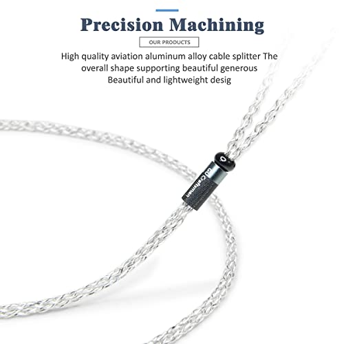 MMCX Plug 5N OFC Silver Plating+Graphene Earphone Cables for SHURE SE846 SE535 SE425 AONIC 4 5 Xelento Remote T8iE T9iE Fidue A83 Sirius MkII Dunu DK3001Pro DK4001 W60 W80 (3.5mm, MMCX) - color: MMCX, size: 3.5mm
