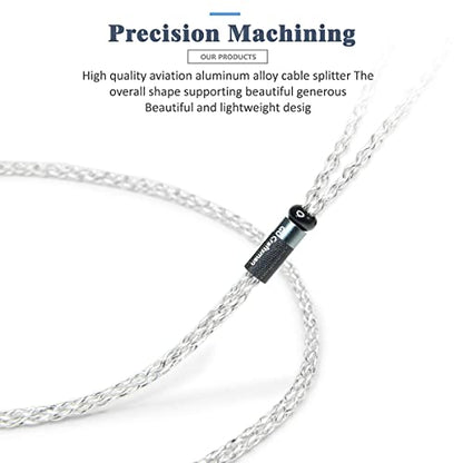 MMCX Plug 5N OFC Silver Plating+Graphene Earphone Cables for SHURE SE846 SE535 SE425 AONIC 4 5 Xelento Remote T8iE T9iE Fidue A83 Sirius MkII Dunu DK3001Pro DK4001 W60 W80 (4.4mm, MMCX) - color: MMCX, size: 4.4mm
