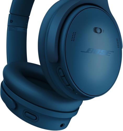 Bose QuietComfort Headphones Bundle with Fast Charger - Wireless Bluetooth Over-Ear Noise Cancelling Headphones with Mic, USB-C Charging, Deep Bass, Up to 24 Hours Playtime (Twilight Blue) - color: Twilight Blue
